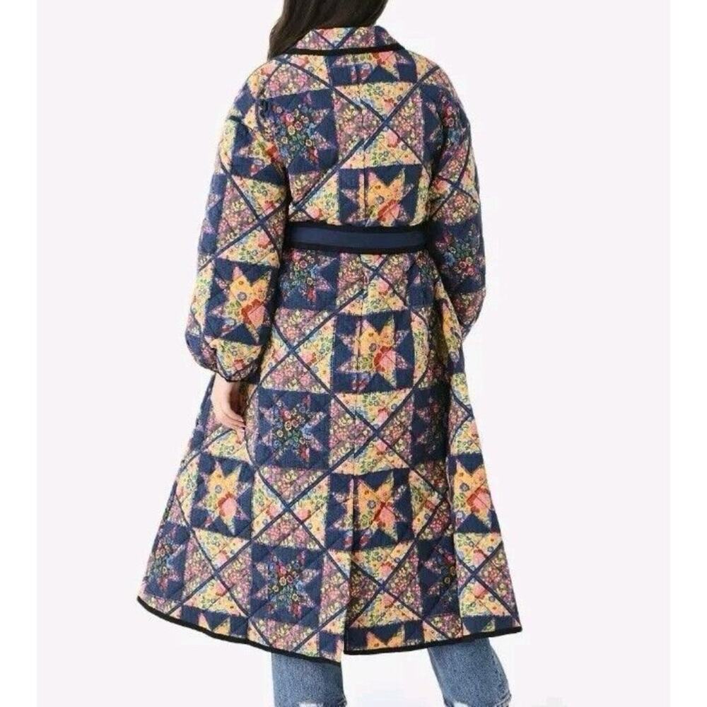 Hunter Bell Patchwork Coat Women’s Small Wales Hightower Boho Chic Retired Rare - Picture 11 of 16